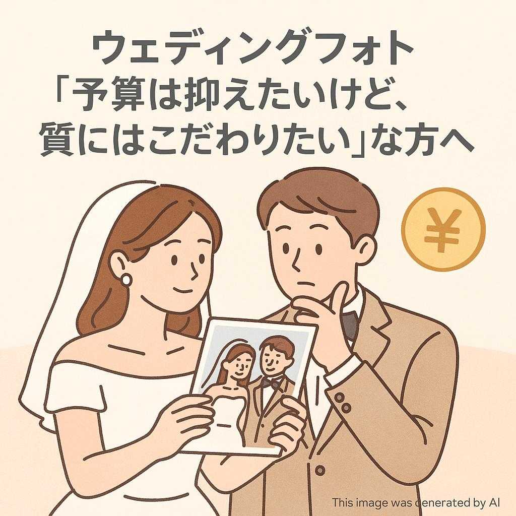 ウェディングフォト「予算は抑えたいけど、質にはこだわりたい」な方へ