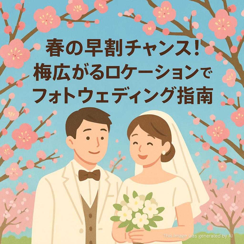 春の早割チャンス！梅広がるロケーションでのフォトウェディング指南