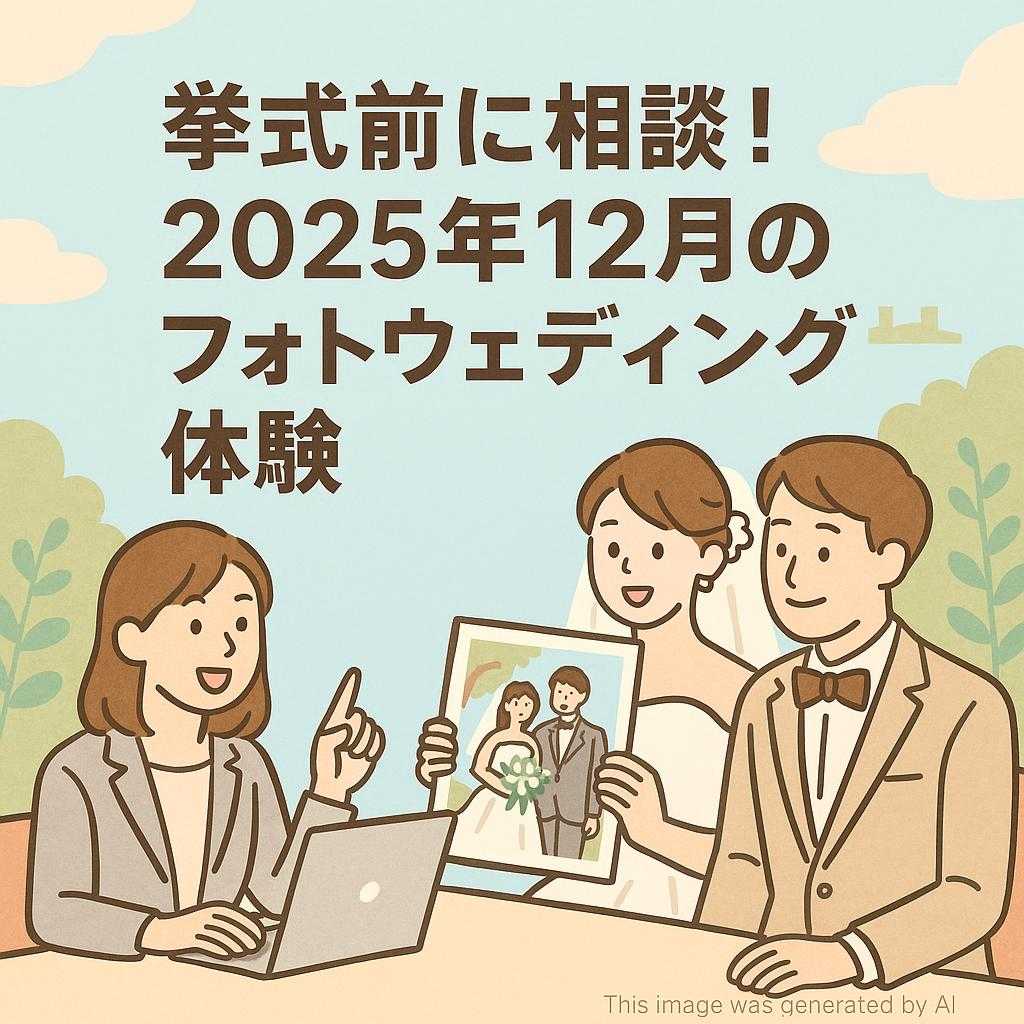 挙式前に相談!2025年12月のフォトウェディング体験