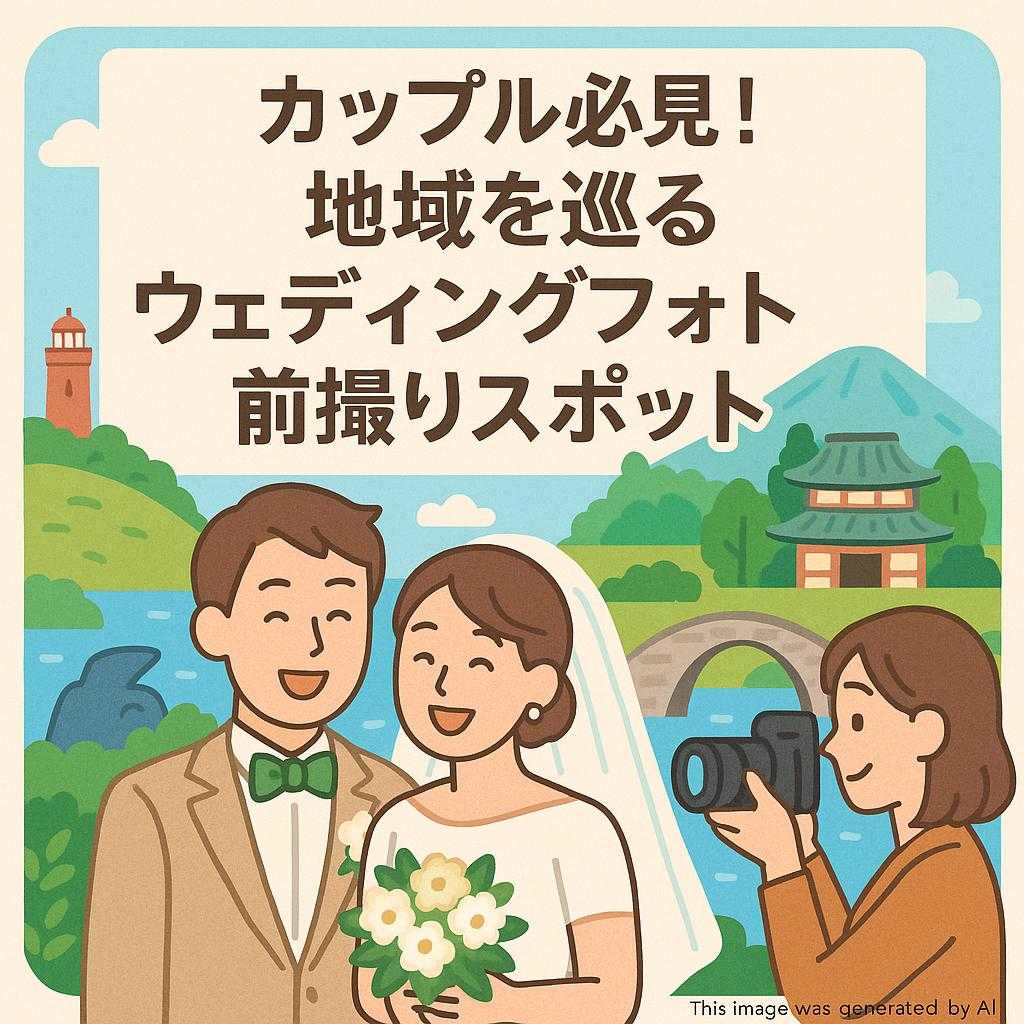 カップル必見!地域を巡るウェディングフォト前撮りスポット