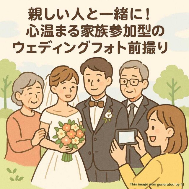 親しい人と一緒に！心温まる家族参加型のウェディングフォト前撮り