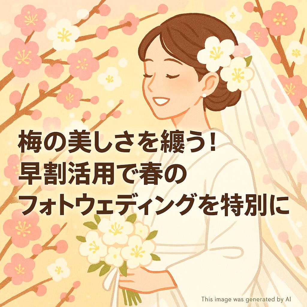 梅の美しさを纏う！早割活用で春のフォトウェディングを特別に