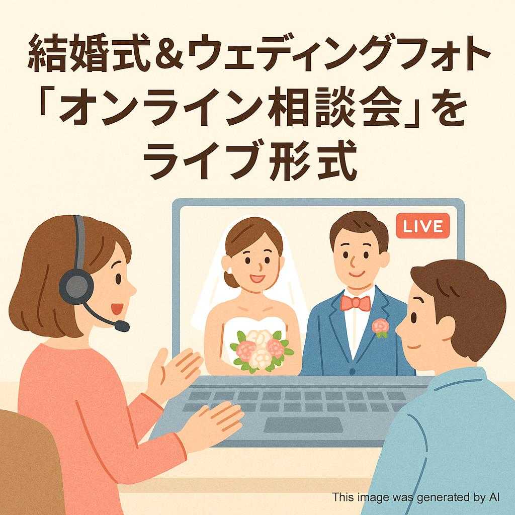 結婚式&ウェディングフォト 「オンライン相談会」をライブ形式