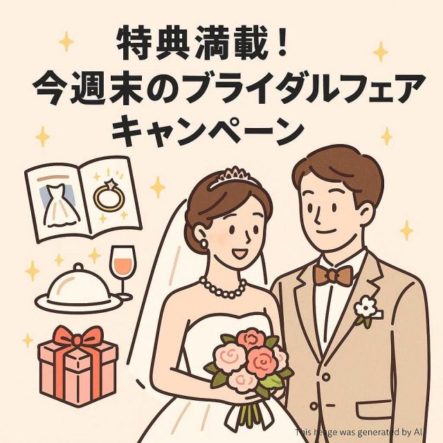 特典満載！今週末のブライダルフェアキャンペーン