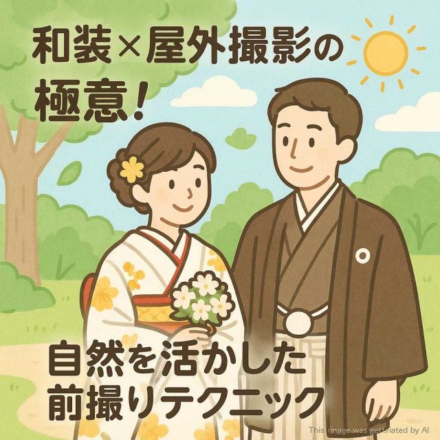和装×屋外撮影の極意！自然を活かした前撮りテクニック