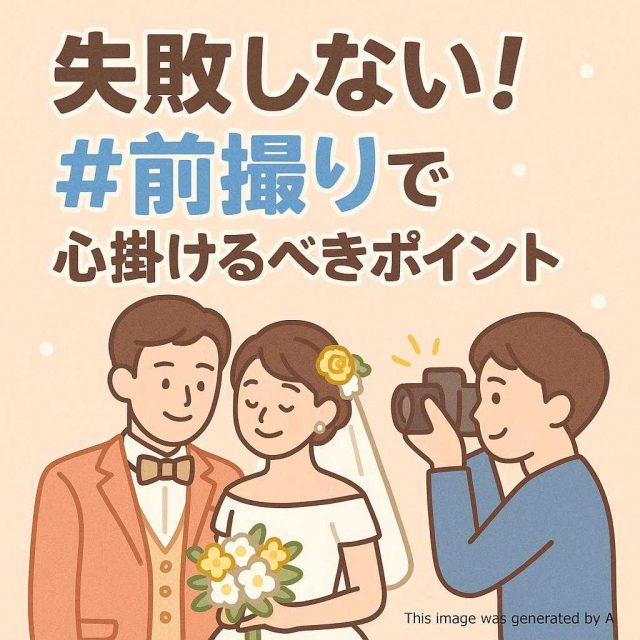 失敗しない！#前撮り で心掛けるべきポイント