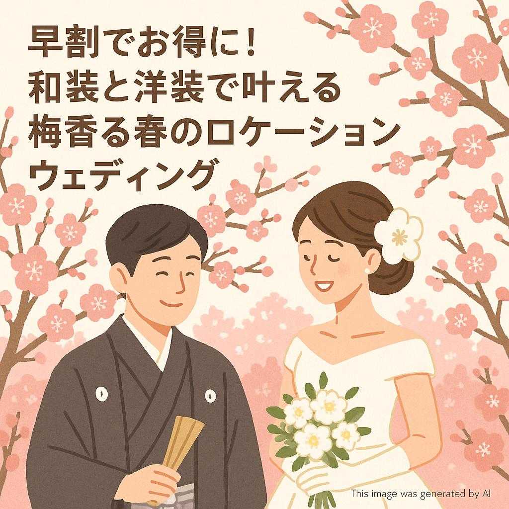 早割でお得に！和装と洋装で叶える梅香る春のロケーションウェディング