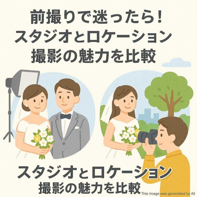 前撮りで迷ったら！スタジオとロケーション撮影の魅力を比較