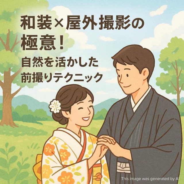 和装×屋外撮影の極意！自然を活かした前撮りテクニック