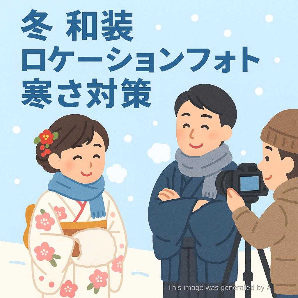 冬 和装 ロケーションフォト 寒さ対策