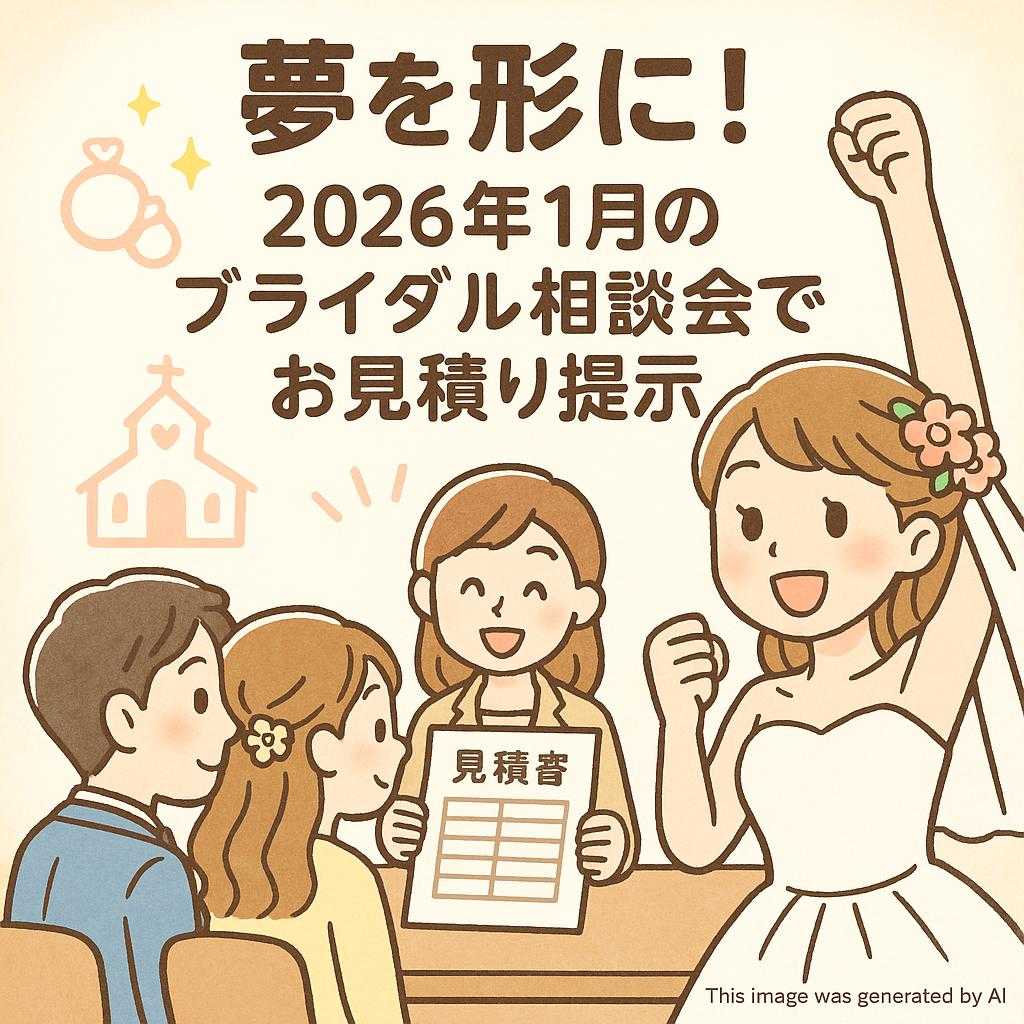 夢を形に！2026年1月のブライダル相談会でお見積り提示