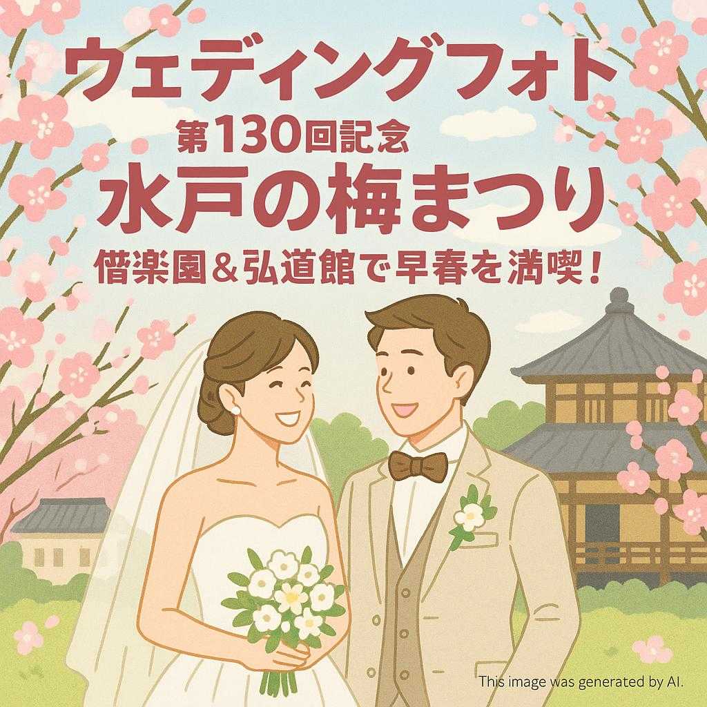 ウェディングフォト「第130回記念 水戸の梅まつり」 偕楽園&弘道館で早春を満喫!