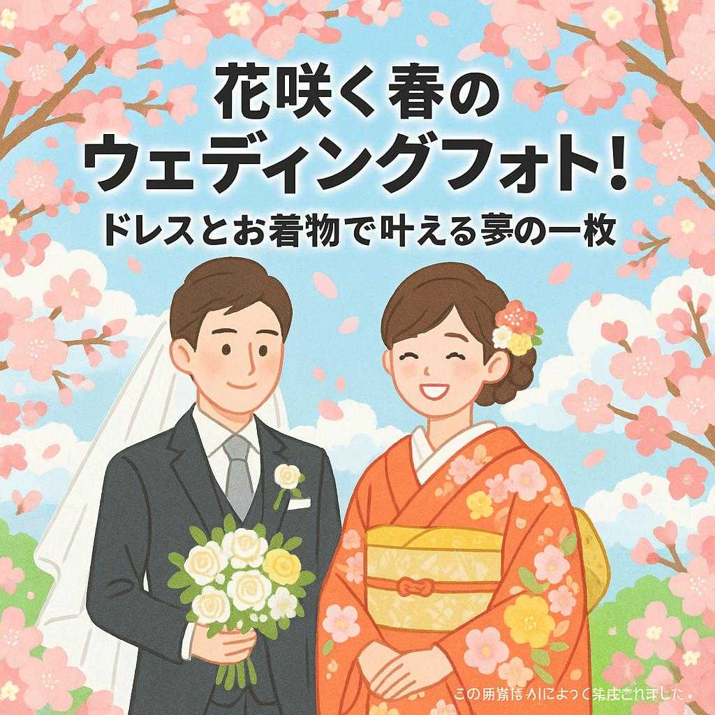 花咲く春のウェディングフォト!ドレスとお着物で叶える夢の一枚