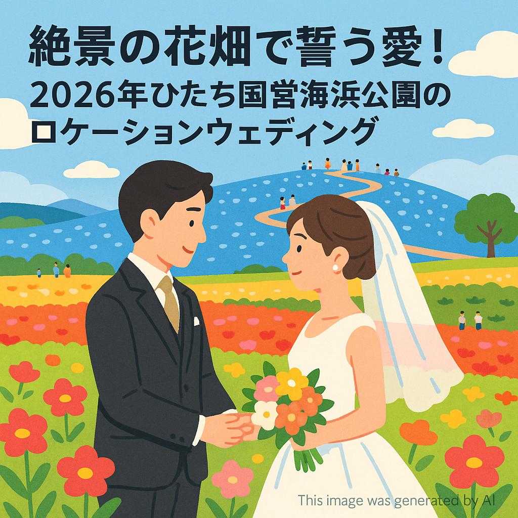 絶景の花畑で誓う愛！2026年ひたち国営海浜公園のロケーションウェディング