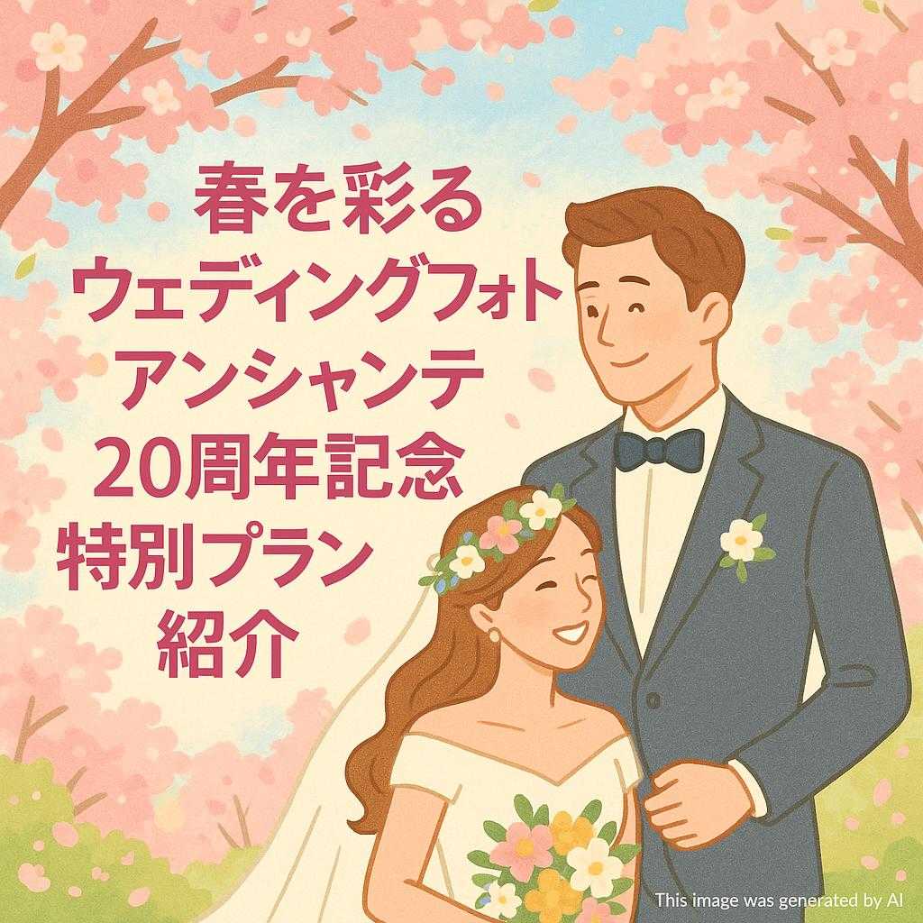 春を彩るウェディングフォト！アンシャンテ20周年記念特別プラン紹介