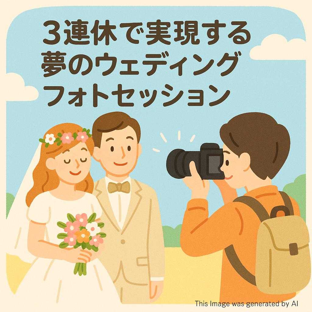 3連休で実現する夢のウェディングフォトセッション