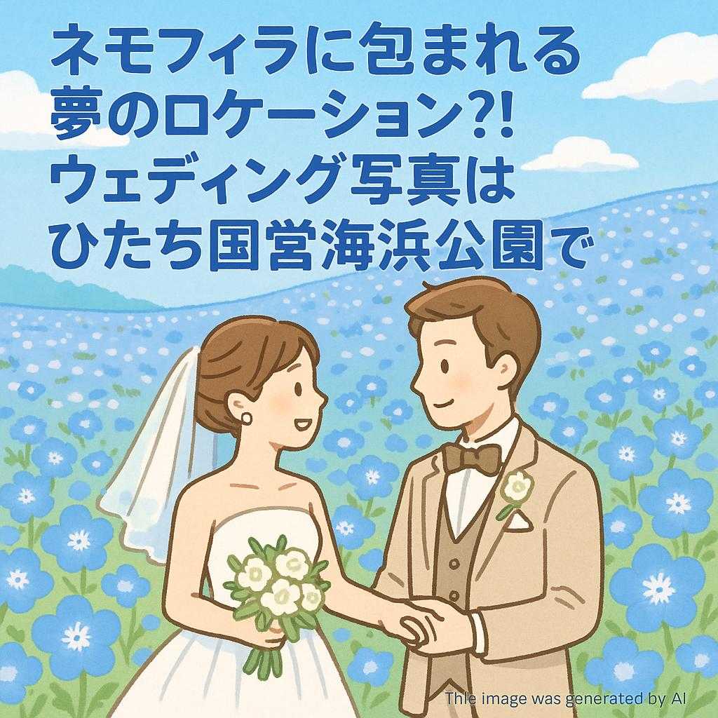 ネモフィラに包まれる夢のロケーション?! ウェディング写真はひたち国営海浜公園で