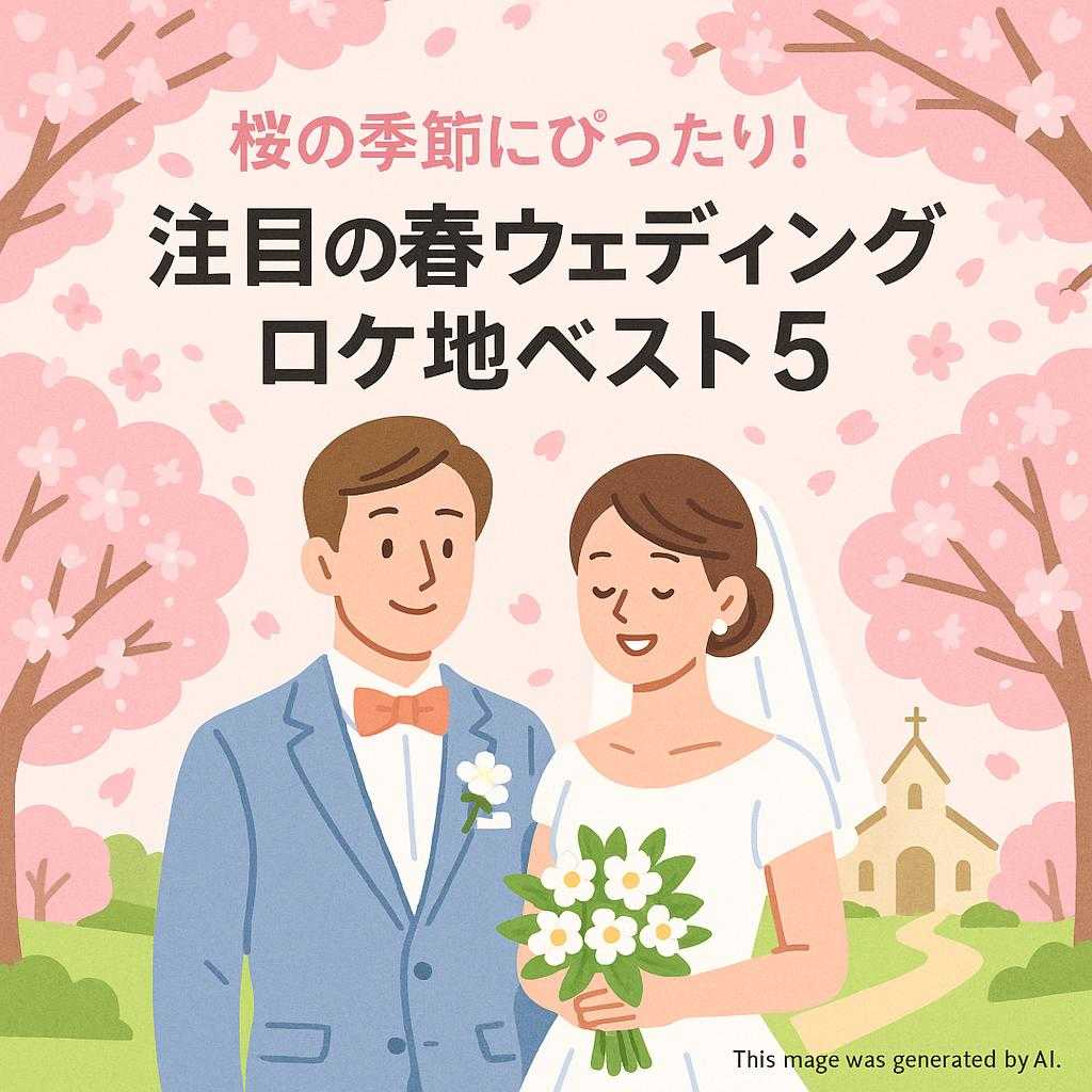 桜の季節にぴったり！注目の春ウェディングロケ地ベスト5