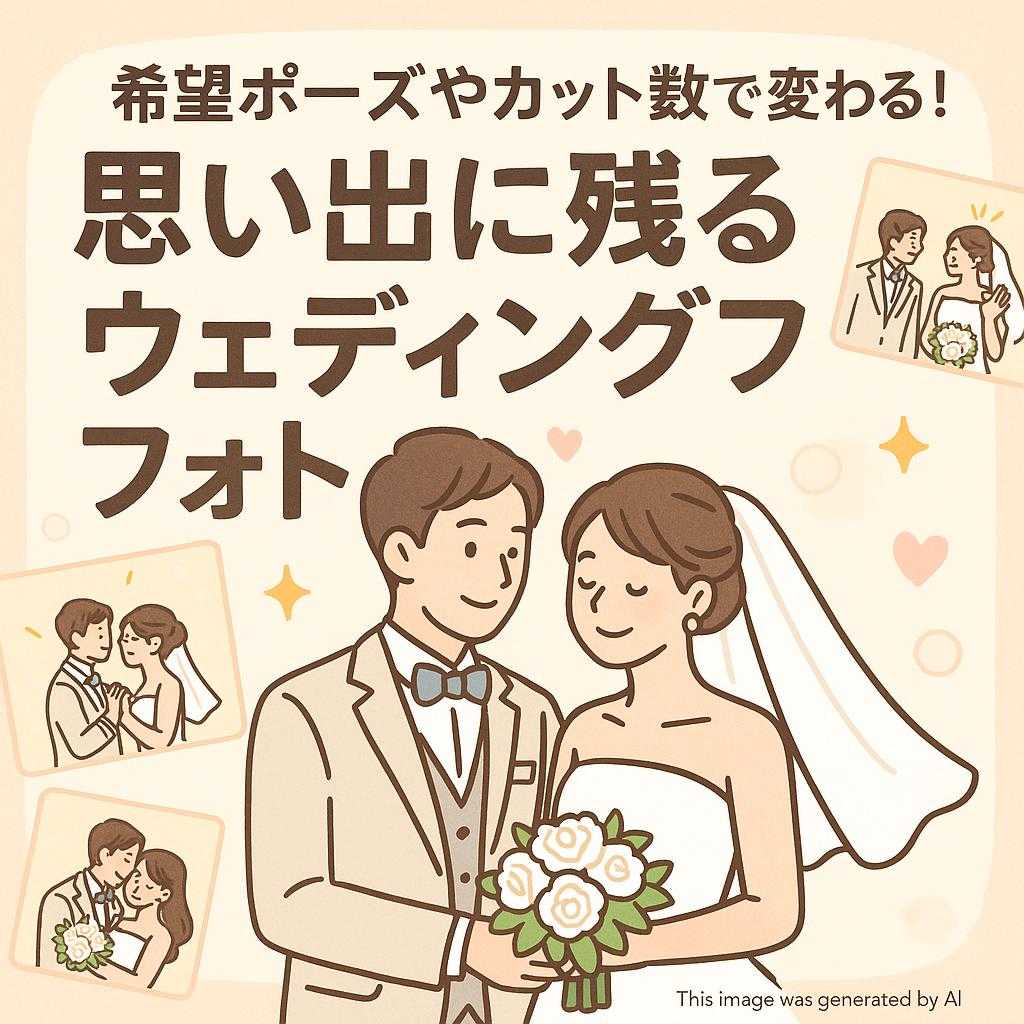希望ポーズやカット数で変わる!思い出に残るウェディングフォト
