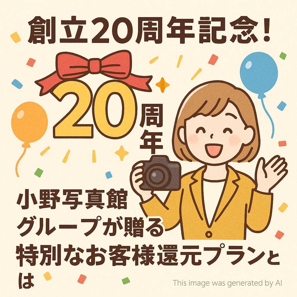 創立20周年記念！小野写真館グループが贈る特別なお客様還元プランとは