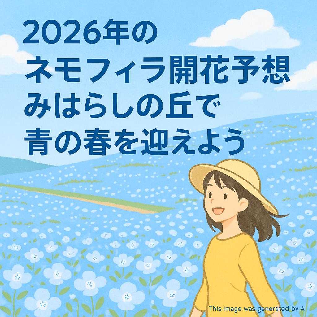 2026年のネモフィラ開花予想発表！みはらしの丘で青の春を迎えよう