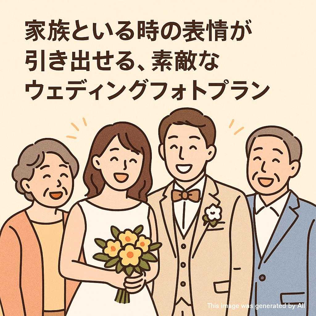 家族といる時の表情が引き出せる、素敵なウェディングフォトプラン