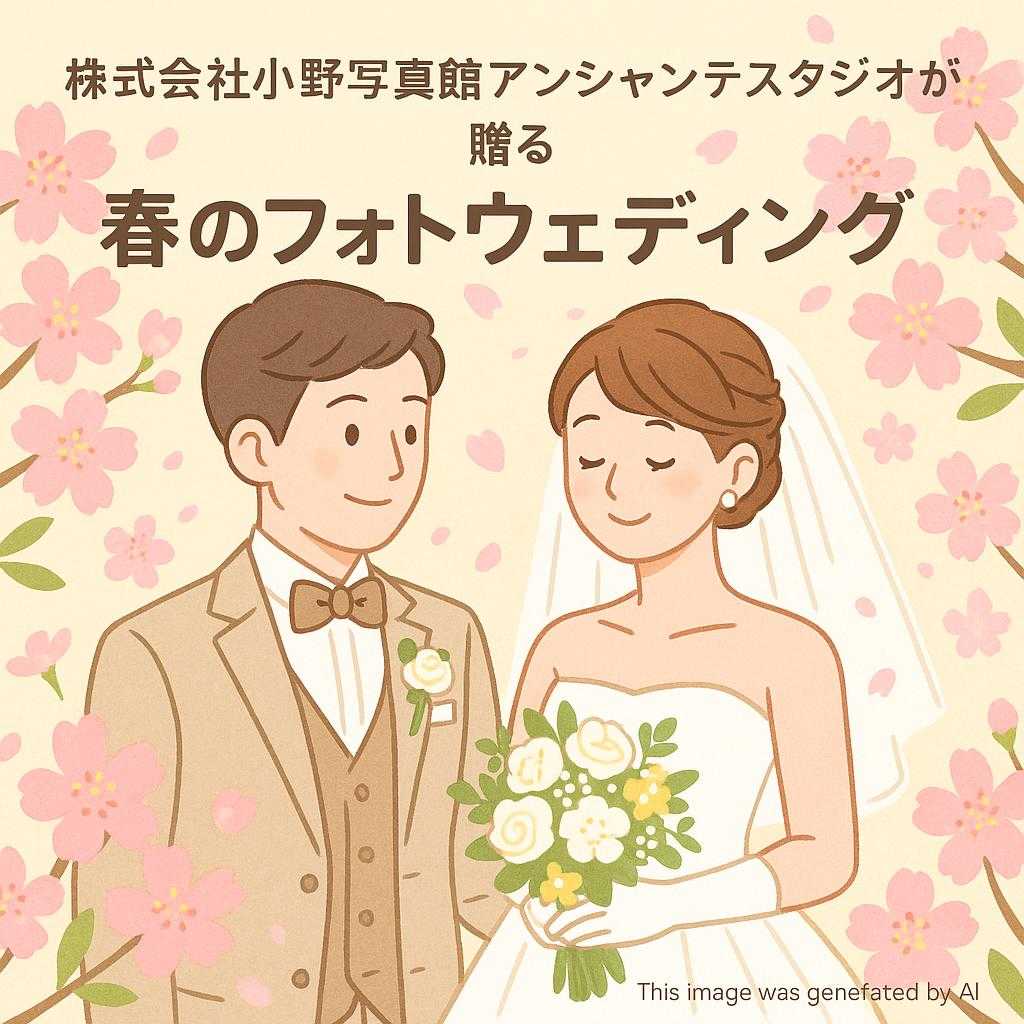 株式会社小野写真館アンシャンテスタジオが贈る春のフォトウェディング
