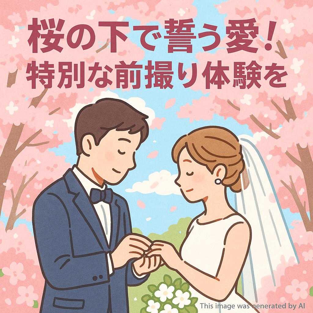 桜の下で誓う愛！特別な前撮り体験を