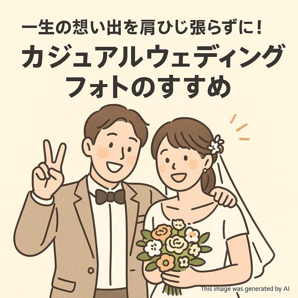 一生の想い出を肩ひじ張らずに！カジュアルウェディングフォトのすすめ