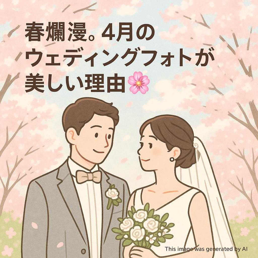 「春爛漫。4月のウェディングフォトが美しい理由🌸」