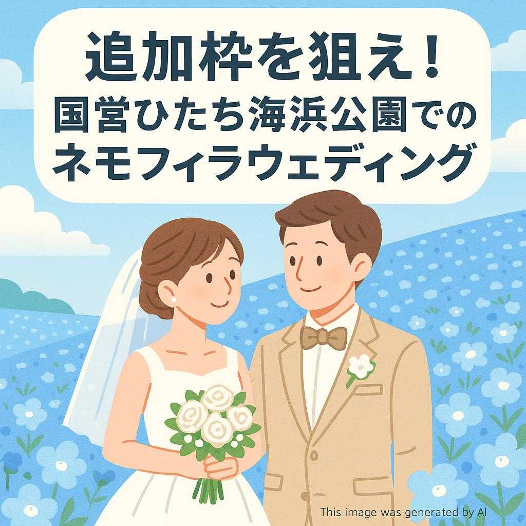 追加枠を狙え!国営ひたち海浜公園でのネモフィラウェディング