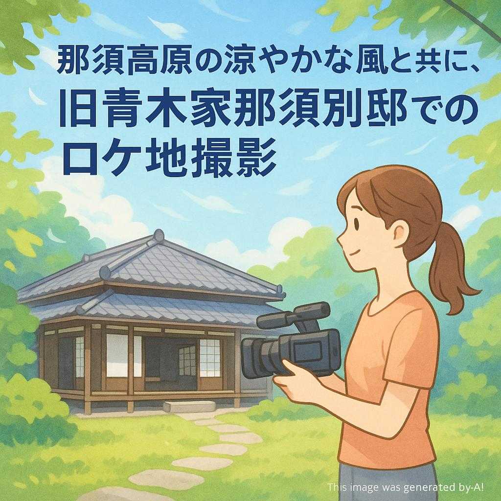 那須高原の涼やかな風と共に、旧青木家那須別邸でのロケ地撮影