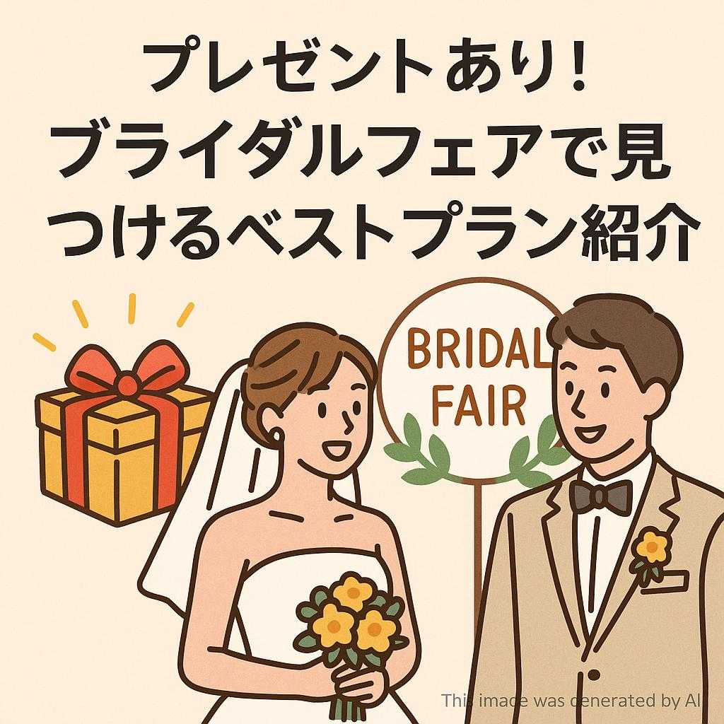 プレゼントあり！ブライダルフェアで見つけるベストプラン紹介