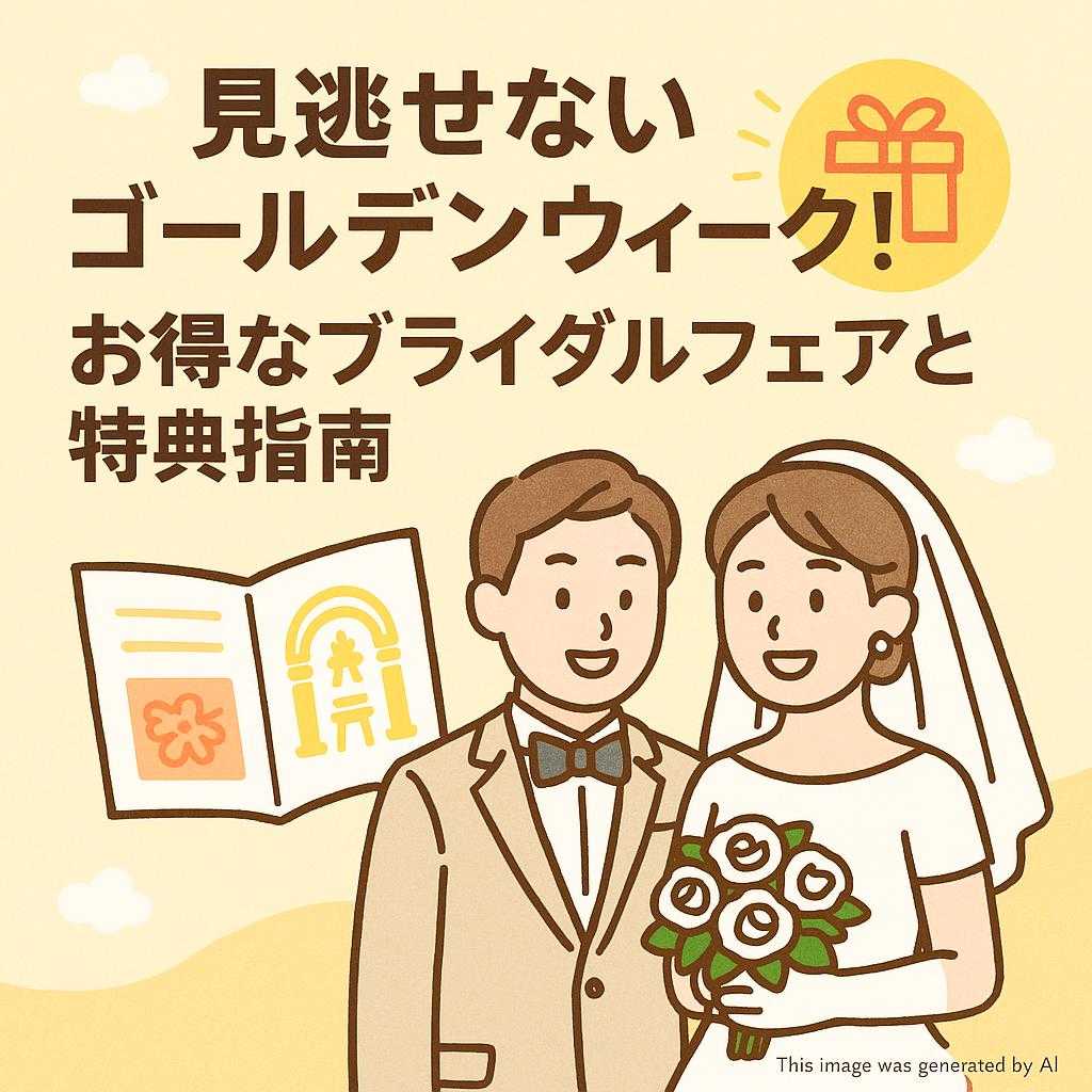 見逃せないゴールデンウィーク！お得なブライダルフェアと特典指南