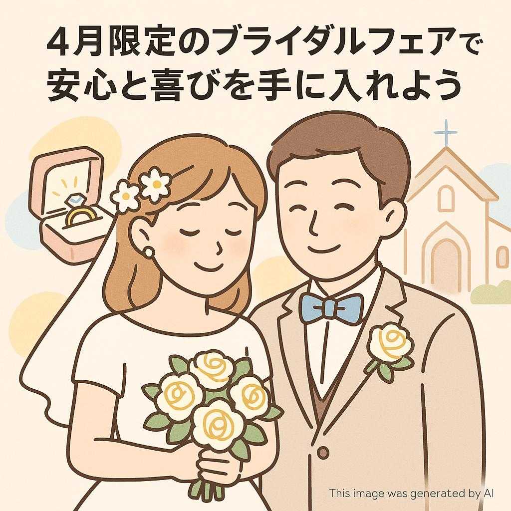 4月限定のブライダルフェアで安心と喜びを手に入れよう