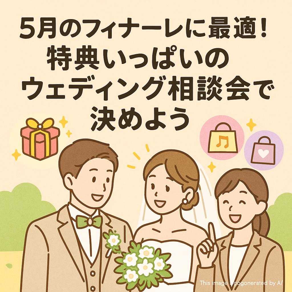 5月のフィナーレに最適！特典いっぱいのウェディング相談会で決めよう