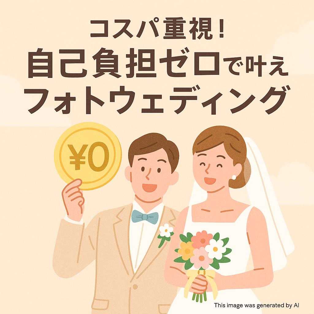 コスパ重視！自己負担ゼロで叶えるフォトウェディング