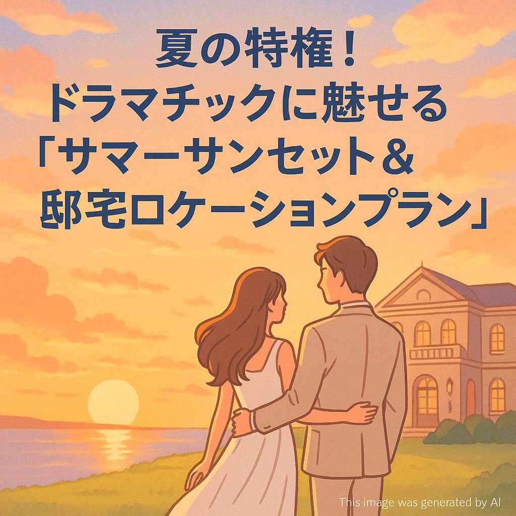 夏の特権！ドラマチックに魅せる「サマーサンセット＆邸宅ロケーションプラン」