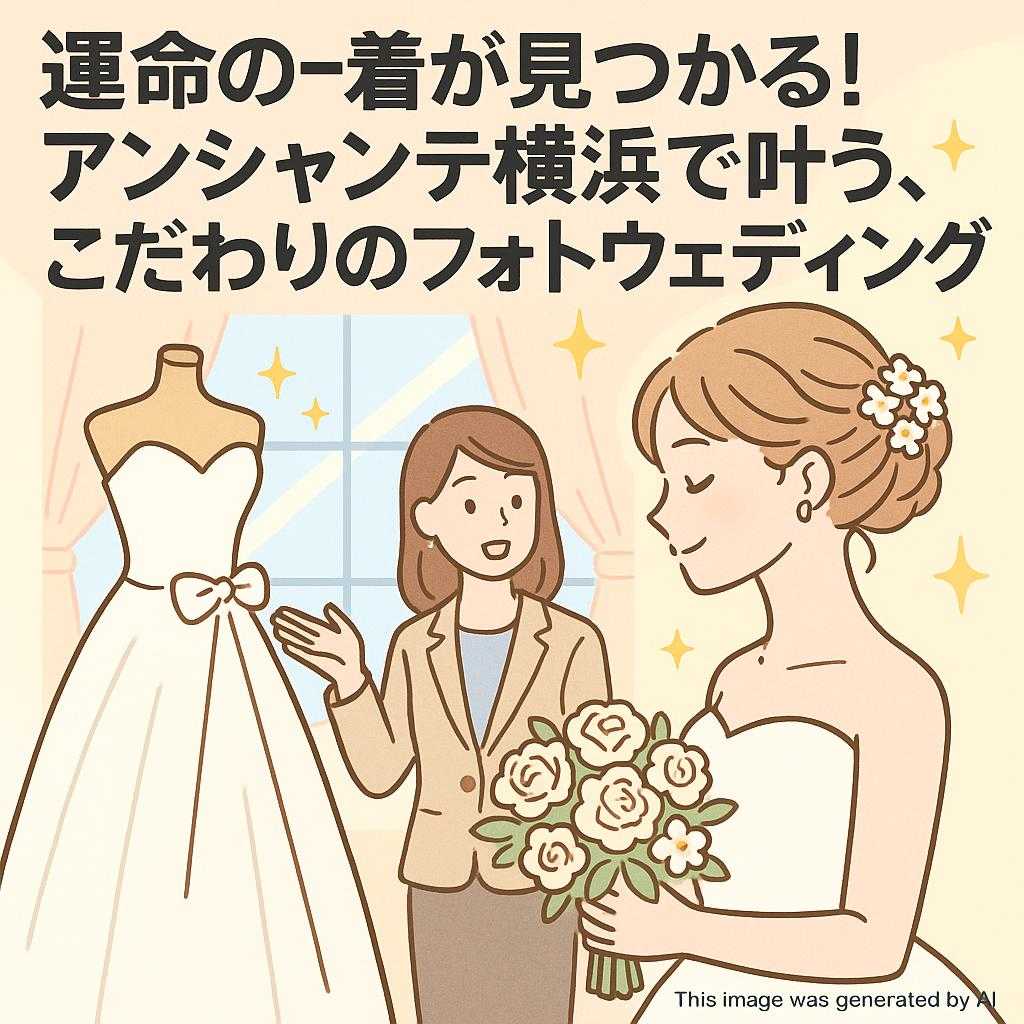 運命の一着が見つかる!アンシャンテ横浜で叶う、こだわりのフォトウェディング