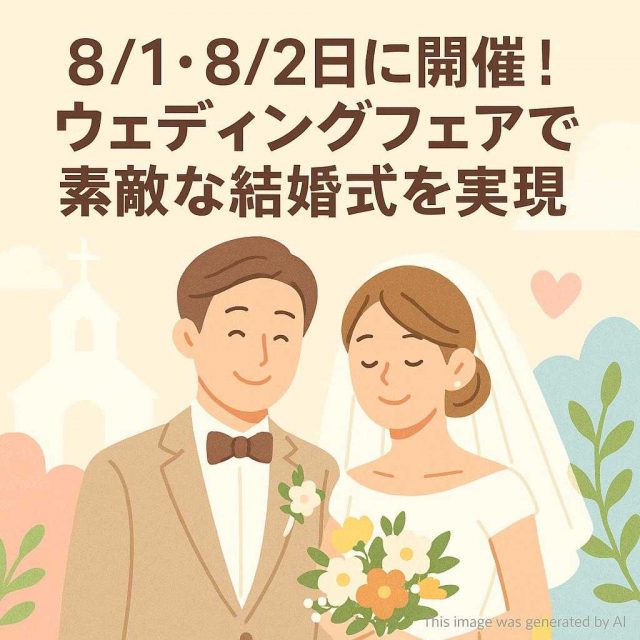 8/1・8/2日に開催！ウェディングフォイトフェアで素敵な結婚式を実現