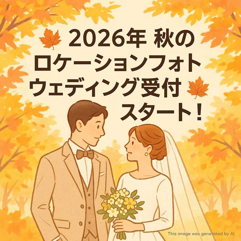 🍁 2026年 秋のロケーションフォトウェディング受付スタート！ 🍁