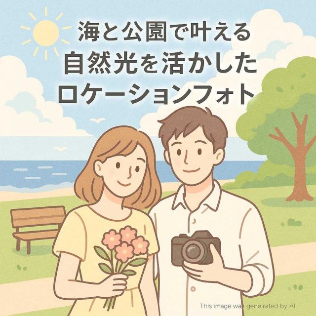 海と公園で叶える自然光を活かしたロケーションフォト