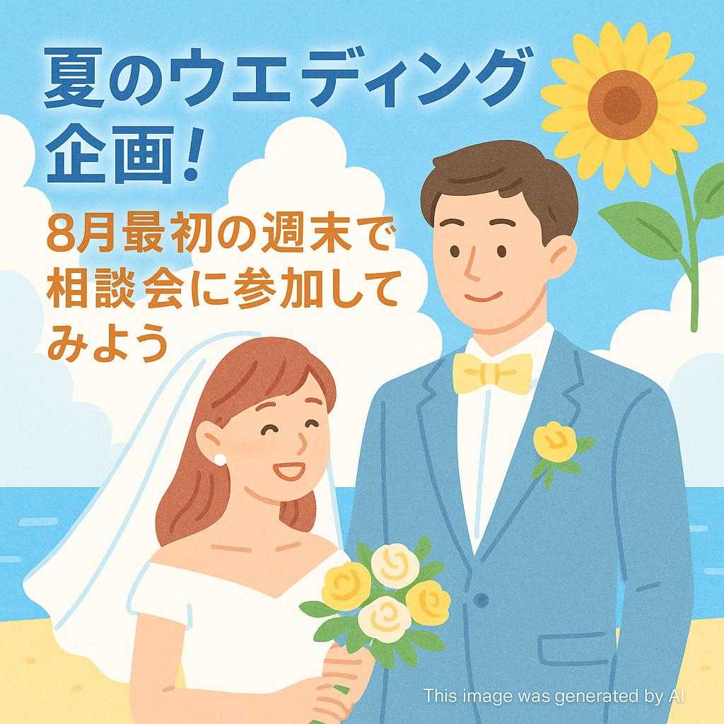 夏のウェディング企画！8月最初の週末で相談会に参加してみよう