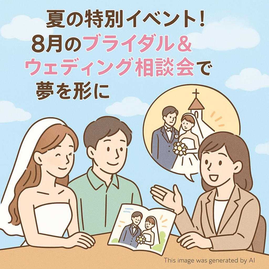 夏の特別イベント!8月のブライダル&ウェディング相談会で夢を形に