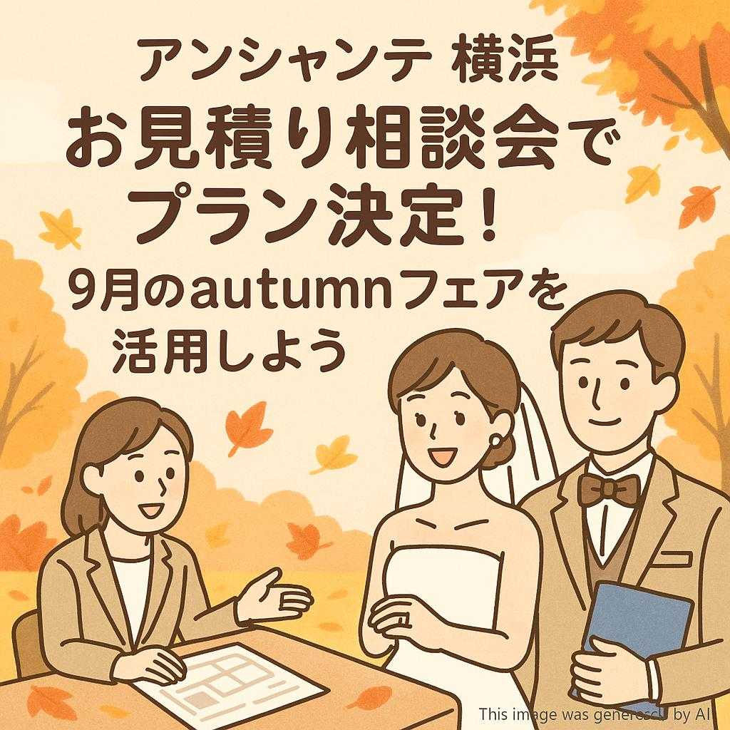アンシャンテ横浜 お見積り相談会でプラン決定！9月のautumnフェアを活用しよう