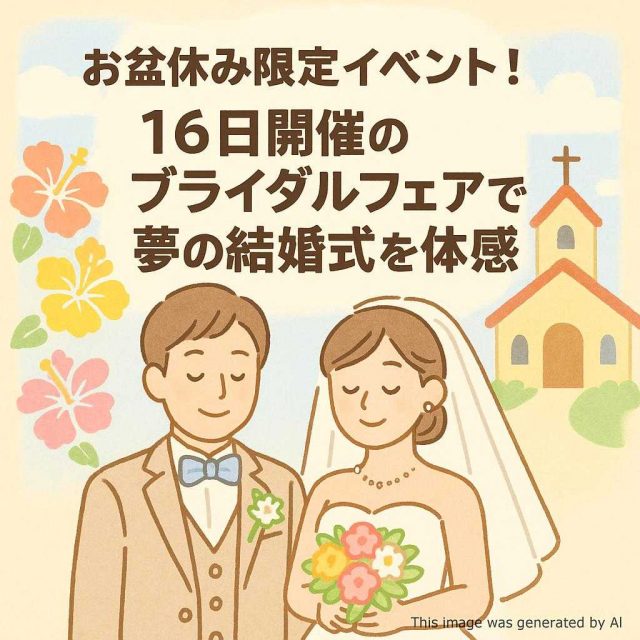 お盆休み限定イベント！16日開催のブライダルフェアで夢の結婚式を体感