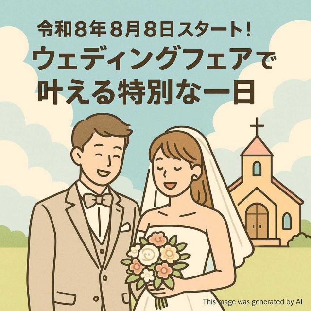 令和8年8月8日スタート！ウェディングフェアで叶える特別な一日