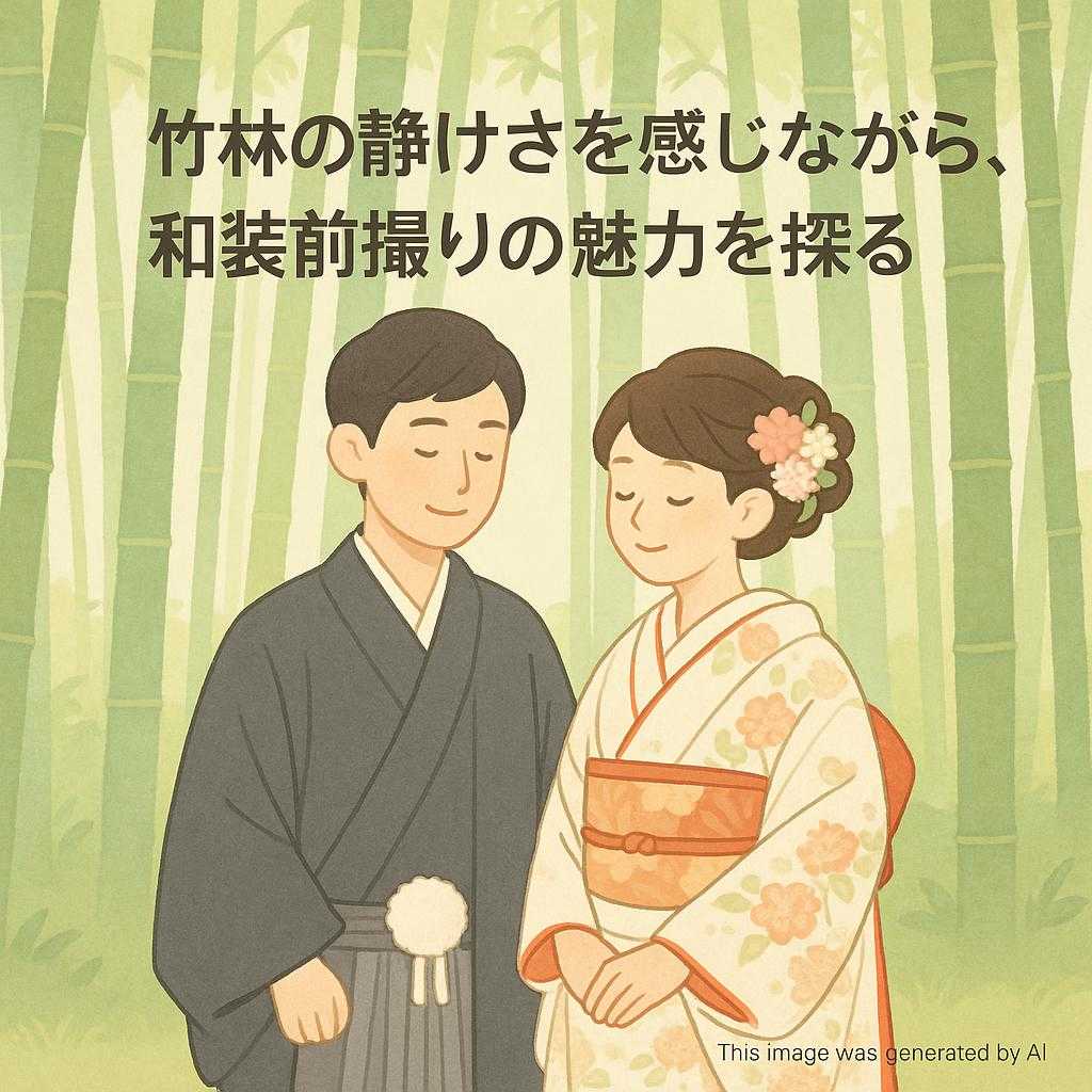 竹林の静けさを感じながら、和装前撮りの魅力を探る