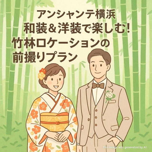 アンシャンテ横浜和装＆洋装で楽しむ！竹林ロケーションの前撮りプラン
