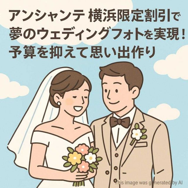 アンシャンテ横浜限定割引で夢のウェディングフォトを実現！予算を抑えて思い出作り